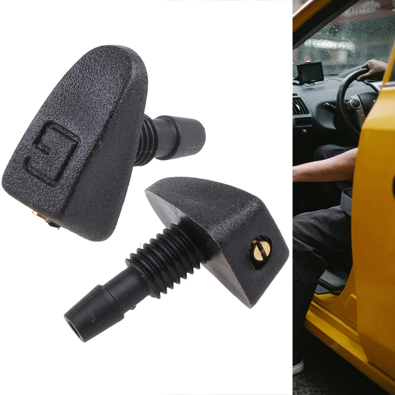 QM Universal Car Front Windscreen Washer Jet Nozzles Windshield Water Fan Spout Cover Washer Outlet Wiper Nozzle Adjustment