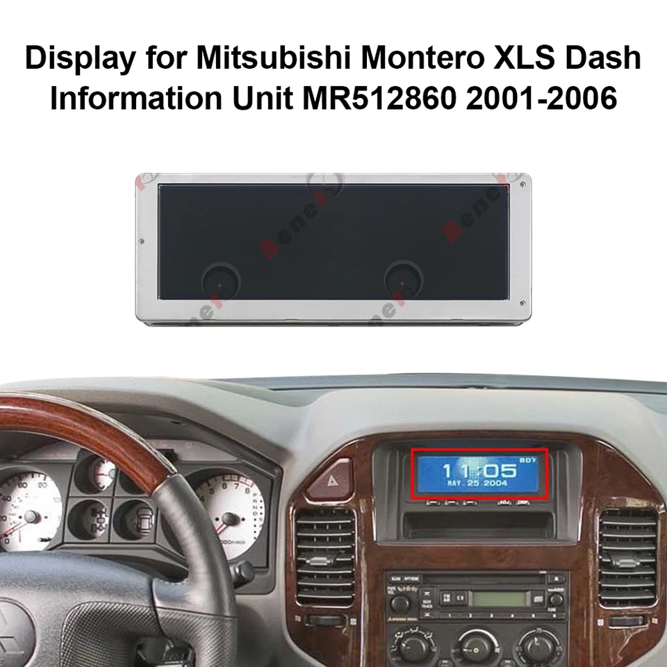 Display for Mitsubishi Montero XLS Dash Information Unit MR512860