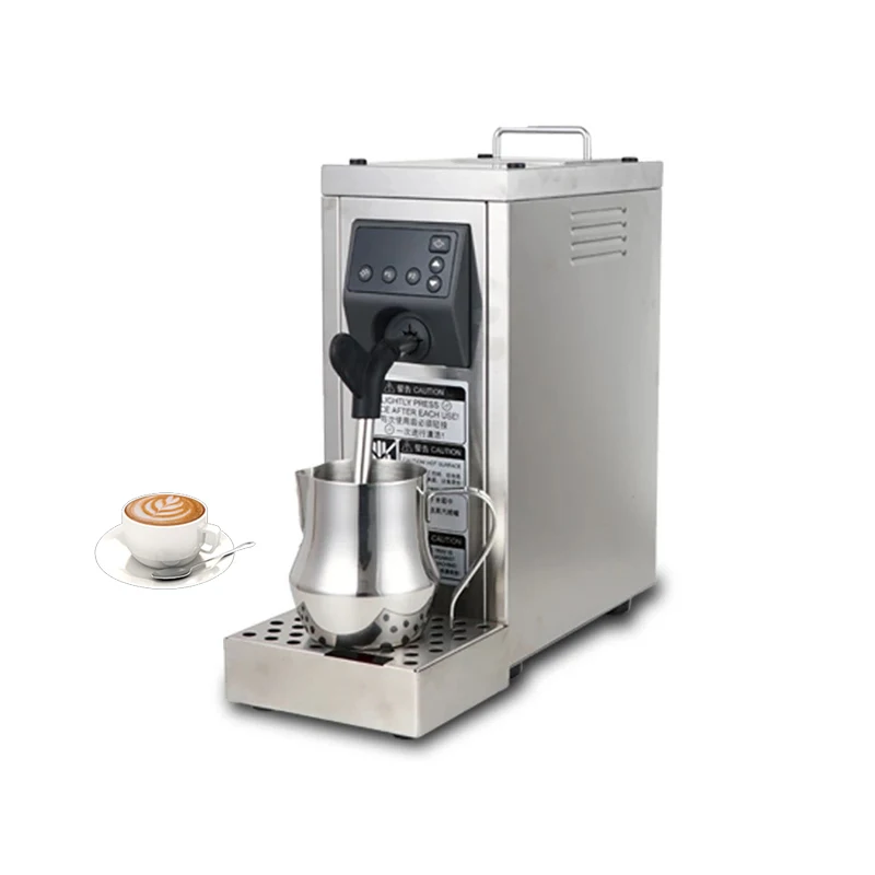 

220V Automatic Milk Steamer Commercial Steam Milk Frother Frothing Foamer Coffee Milk Foaming Machine