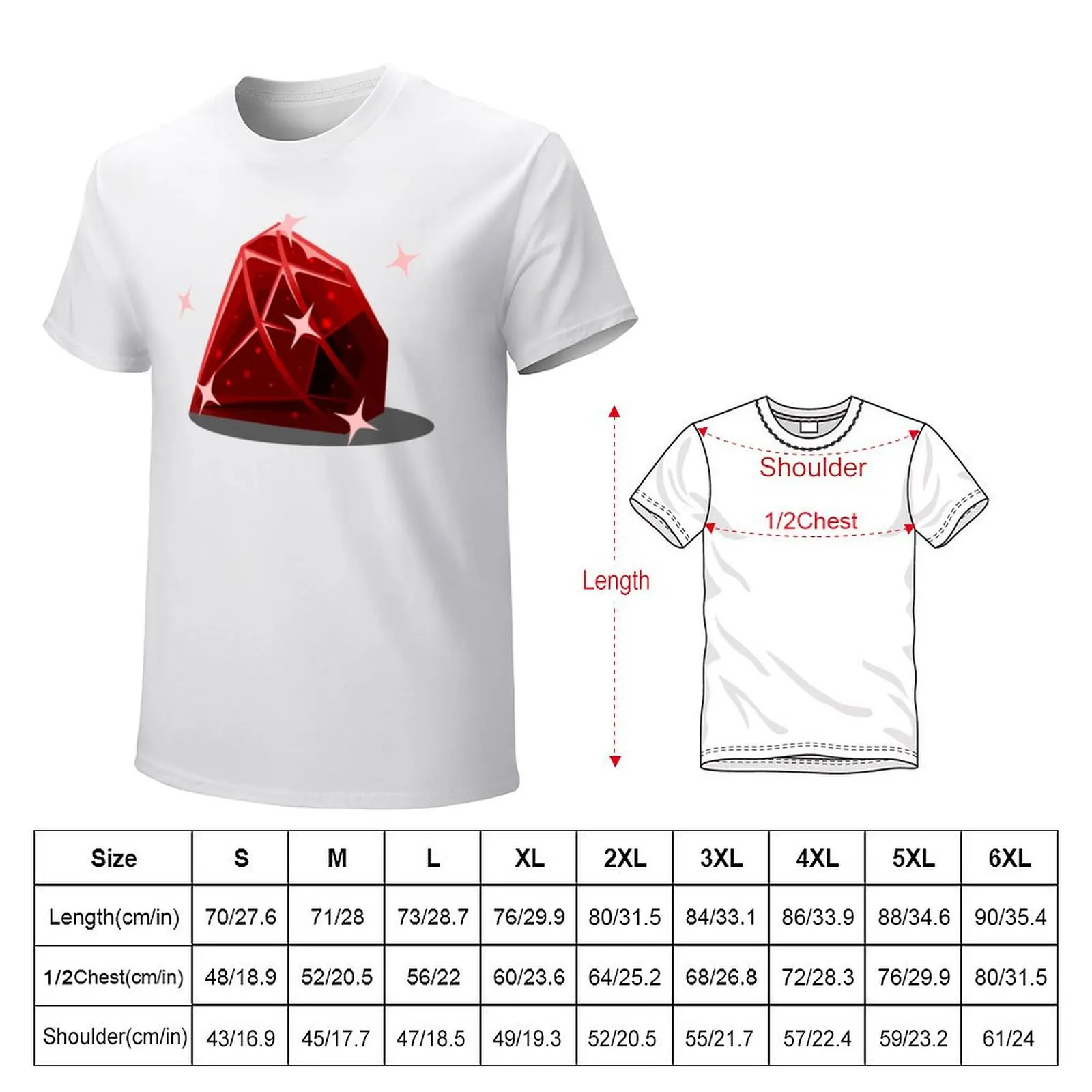 One Singular Ruby! T-shirt hippie clothes customs design your own men clothing