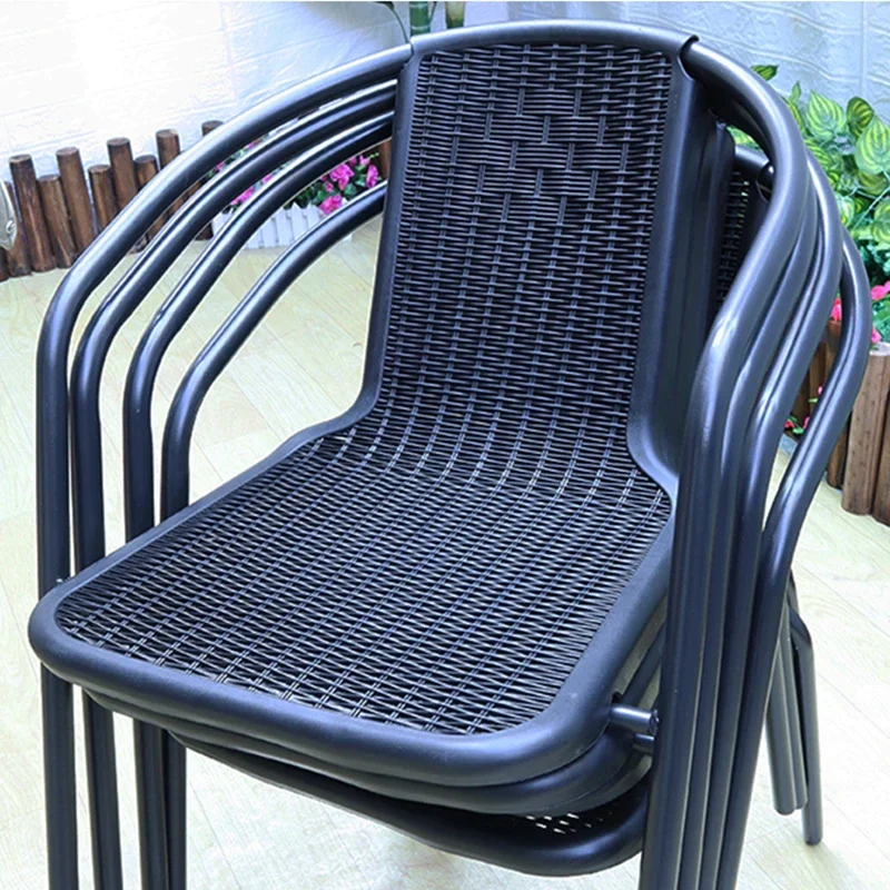 Meja Luar Ruangan Nordik Mewah Kursi Meja Luar Ruangan Hitam Modern Minimalis Kursi Taman Jardin Mobiliario Furnitur Luar Ruangan