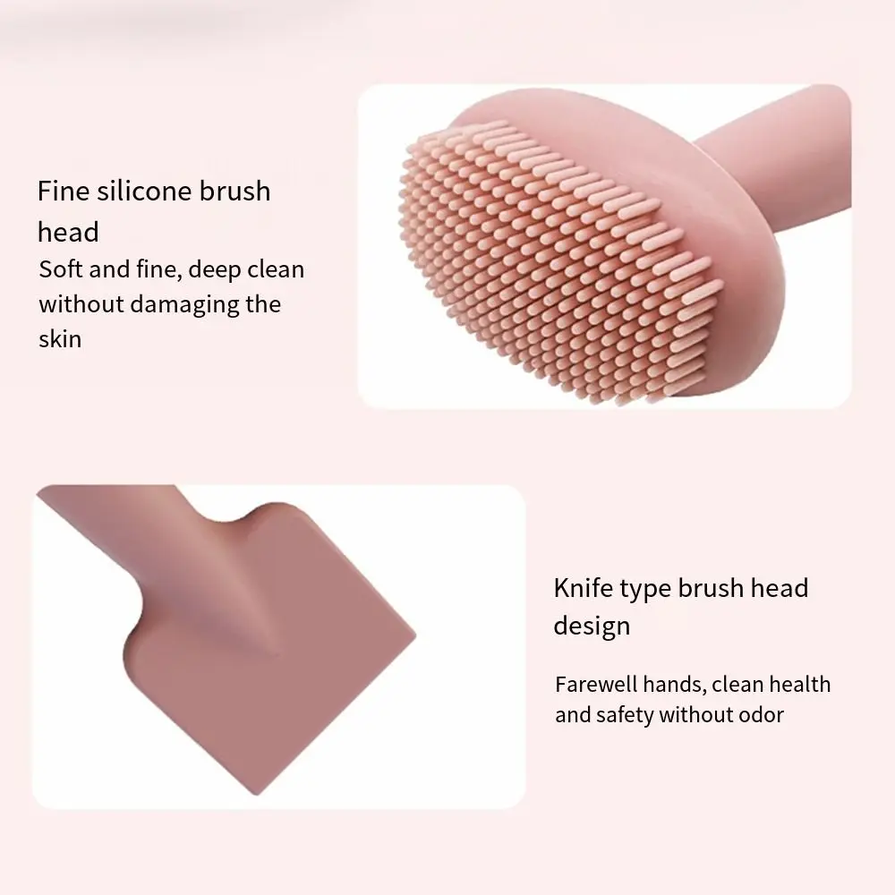 Zachte Siliconen Gezichtsmasker Borstel Exfoliator Scrub Gezichtsreinigingsborstel Huidverzorging Masker Modder Mengen Tool Dubbele Hoofd Masker Borstel Meisje