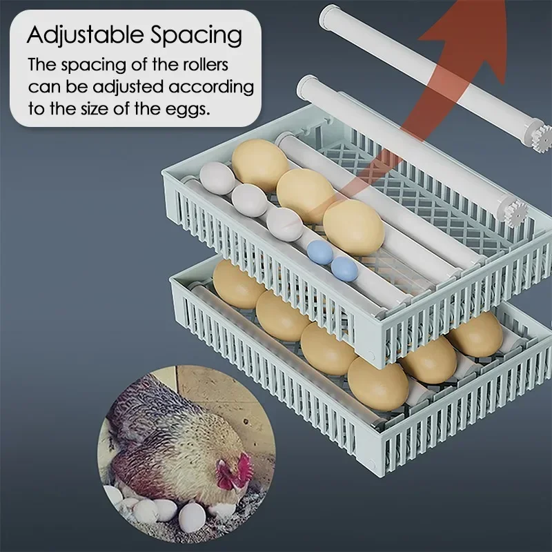 24 Eggs Incubator Full-Automatic Touch Intelligent Temp Control Hatching Brooder Farm Chicken Goose Duck Bird Egg Incubator