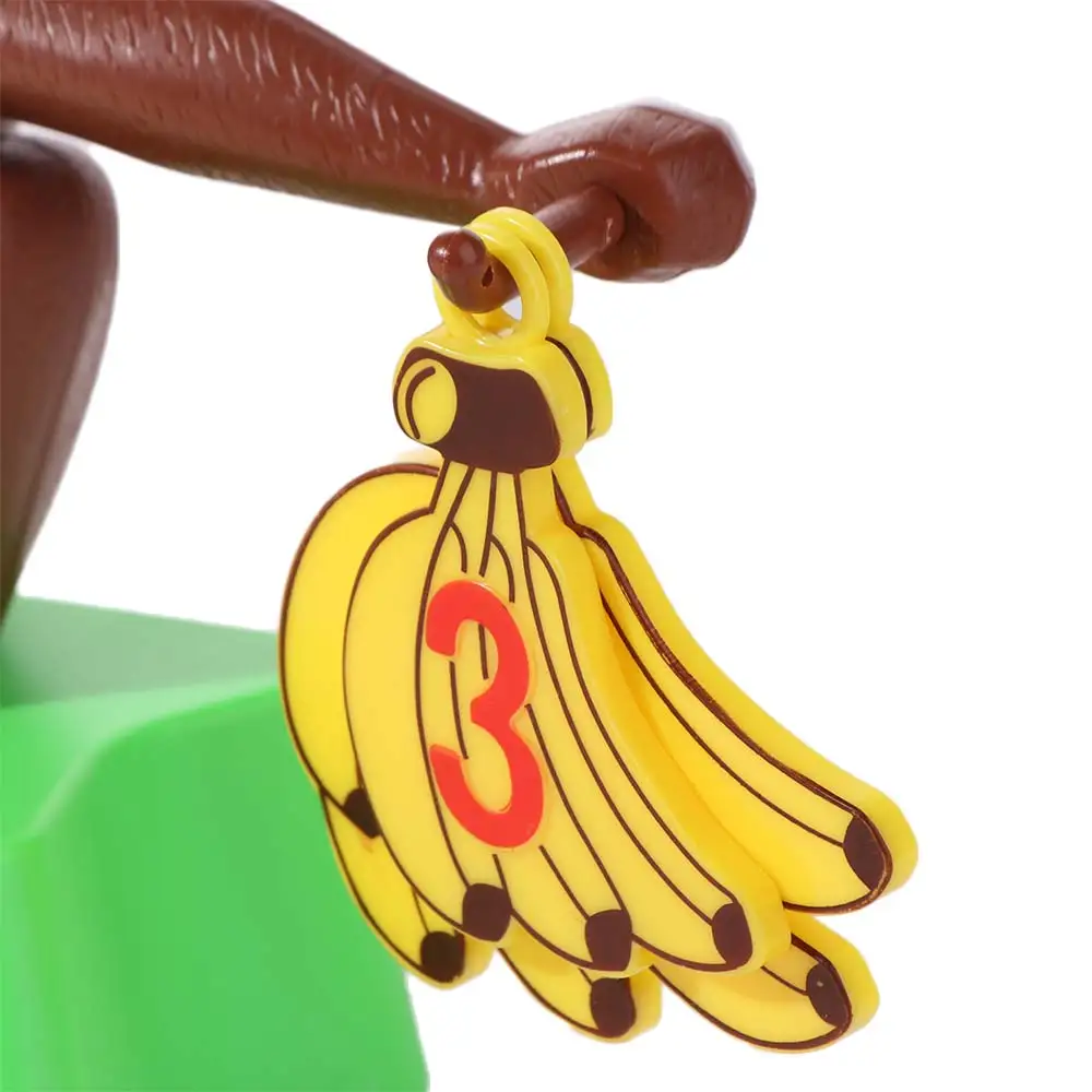 Équilibre mathématique éducatif Montessori, apprentissage interactif, Balance numérique de singe, Puzzle de dessin animé, jeu de mathématiques de singe banane