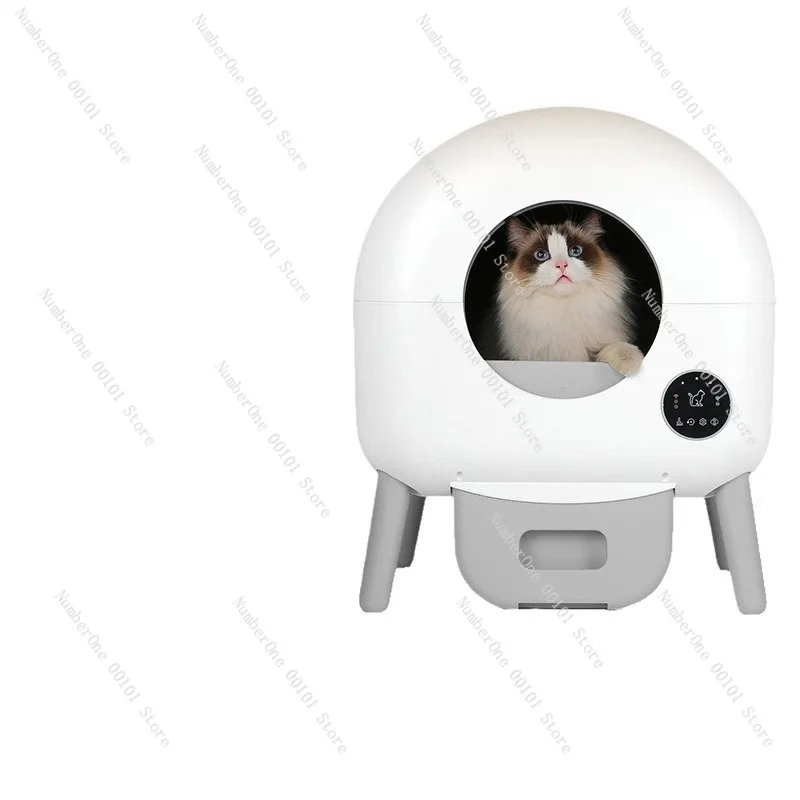 Large Capacity Smart Cat Litter Box Fully Automatic Self Cleaning Enclosed Cat Toilet Remote App Control Odor Removal Anti