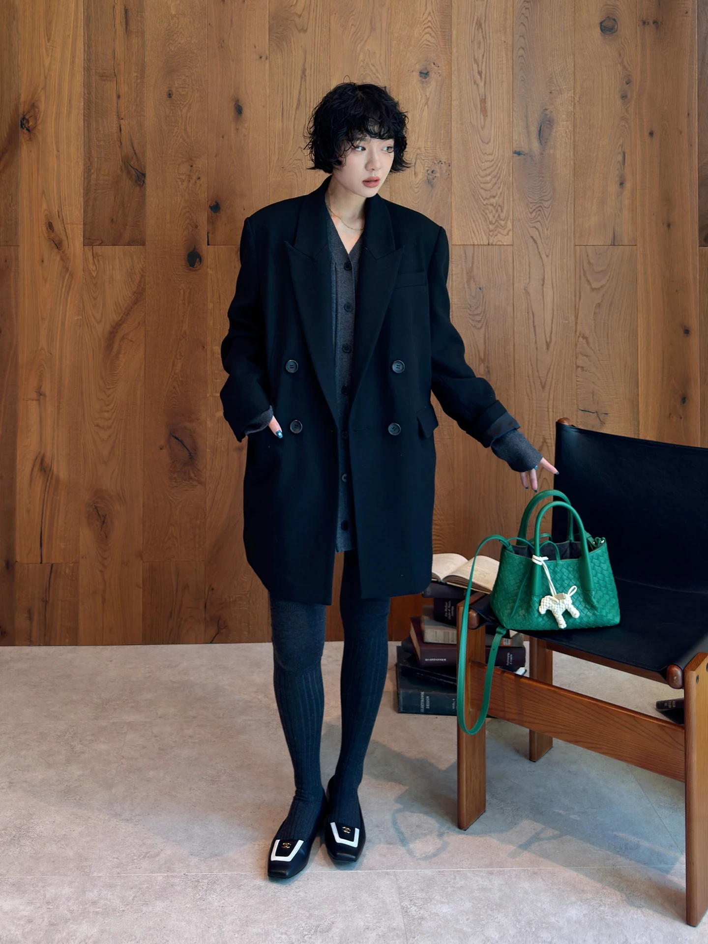 

Faionable Wool Blend Women's Suit Jaet Casual High-End Feel Lightweight New 2025 by Buue Loose Fit Long Sve