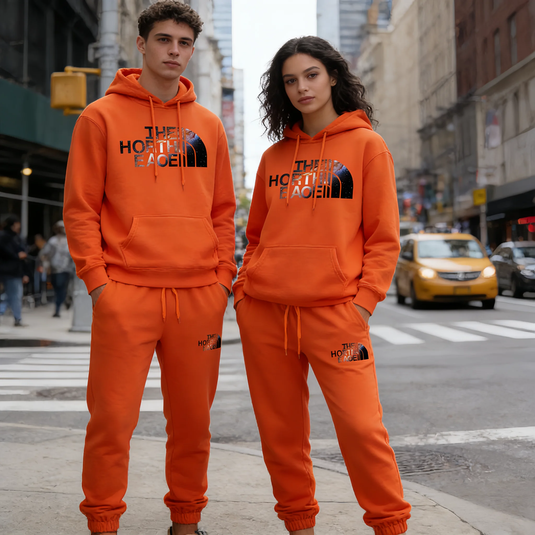 

Fashionable couple sportswear sets, sportswear hoodies and sportswear pants sets, casual hoodies and sportswear pants sets