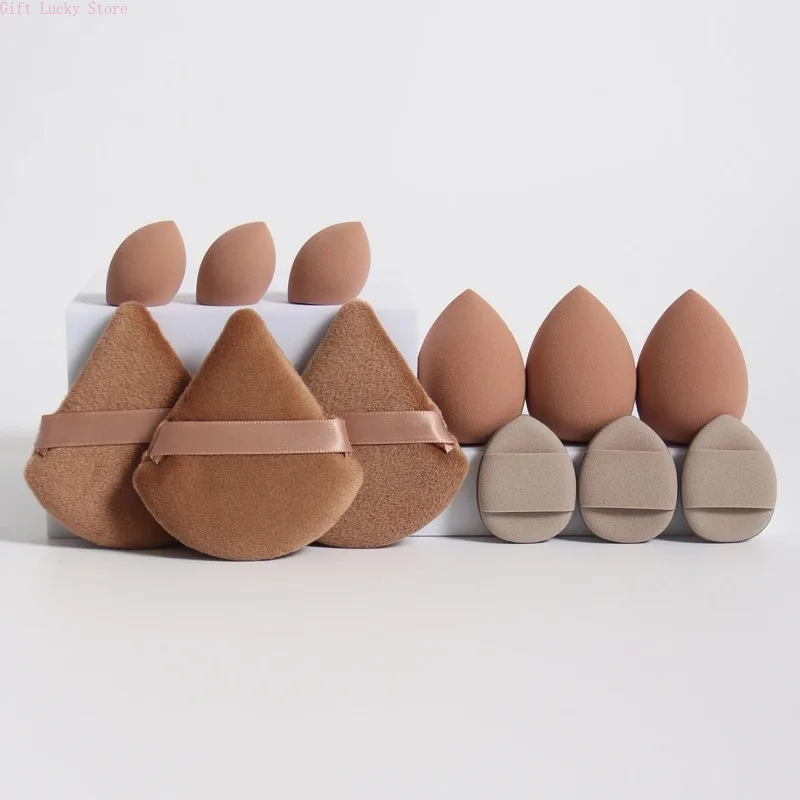 Set di 12 spugne per trucco multiuso, realizzate con soffio di cipria sciolto, mini soffio a cuscino d'aria, uova di bellezza e 3 mini bellezza