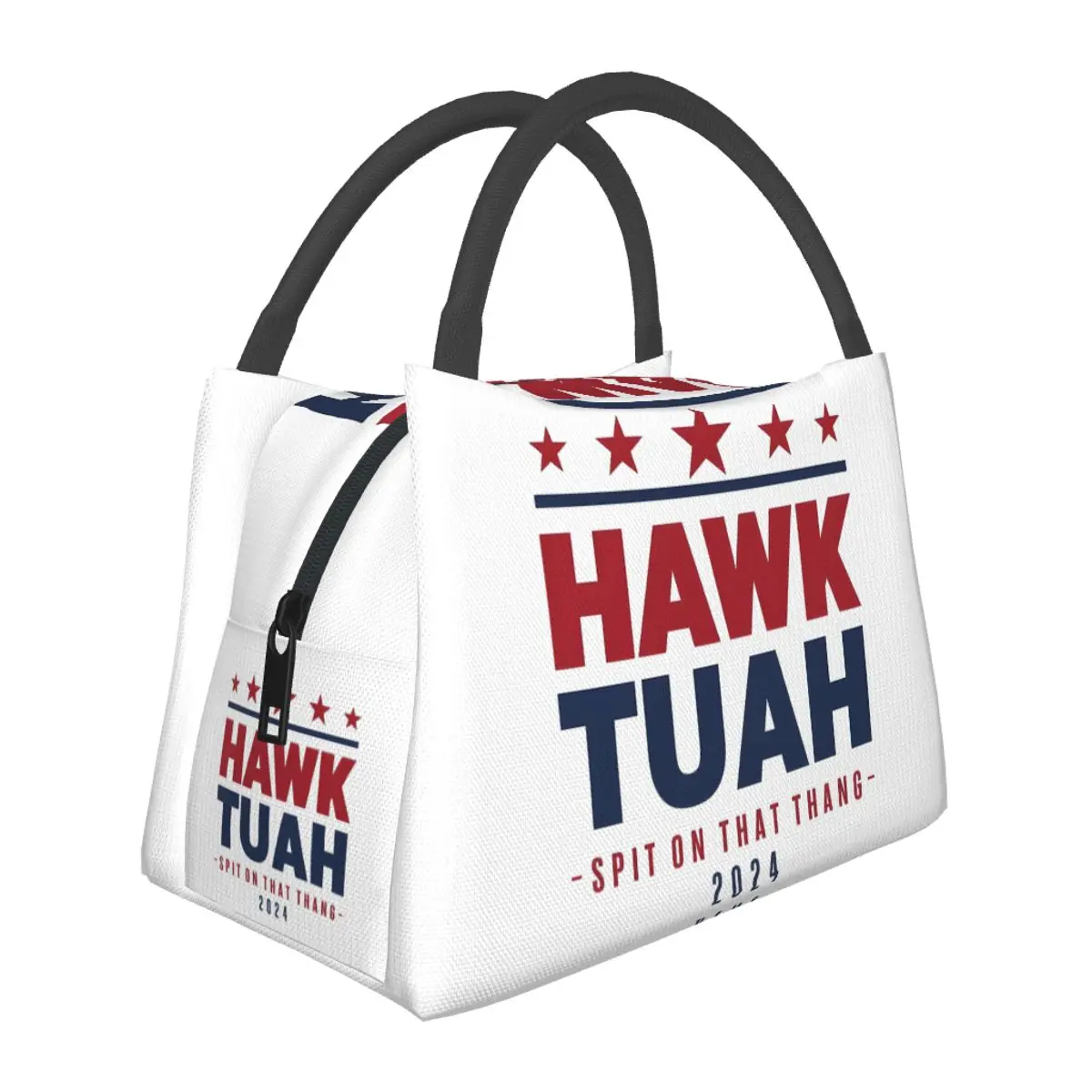 Lunch Bag Female Hawk Tuah 24 Spit On That Thang Thermal Cooler Portable Picnic Canvas Lunch Box Food Storage Bags