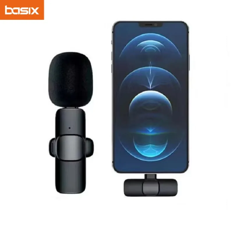 Wireless Lavalier microphone Mini Mic for iPhone Android Liv