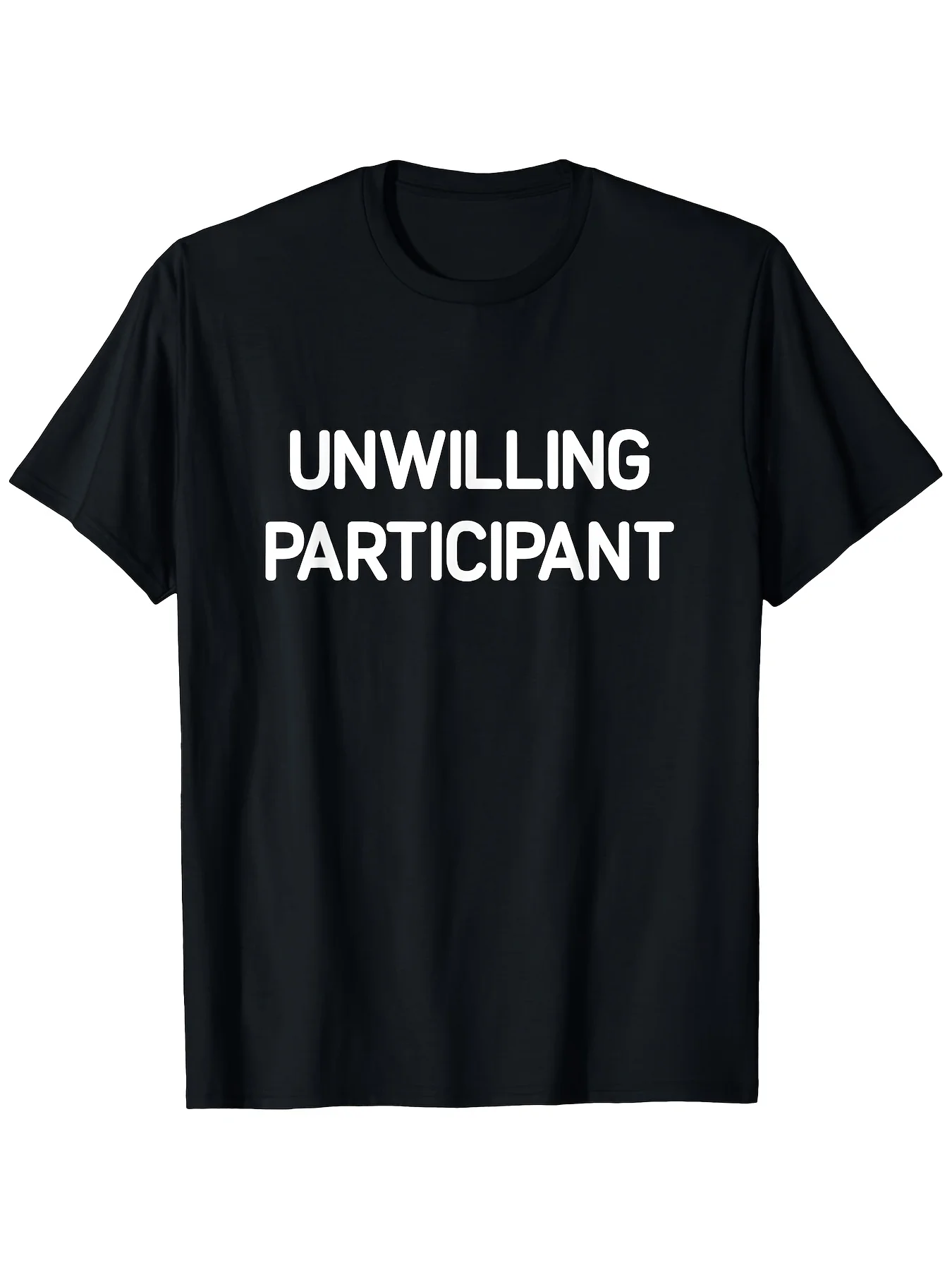 Men's Vintage UNWILLING PARTICIPANT Ironic Humor Graphic Print T Shirt Summer Oversize Tee Women Streetwear Casual O-Neck Tops