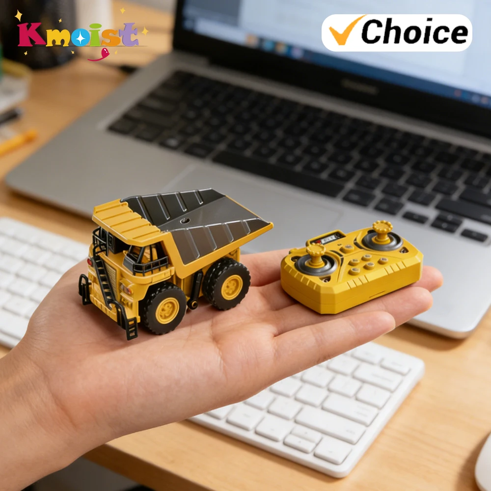 

1/64 Mini Desktop RC Car Remote Control Vehicle Kids Toy 2.4G Radio Controlled Dump Truck Toys for Boys Children Birthday Gifts