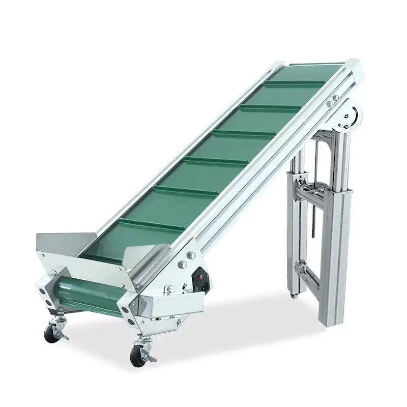 Packaging Conveyor for Finished Products, Small Electric Conveyor Belt, Conveyor for Packaged Bags, Feed/Fertilizer/Grain Transp
