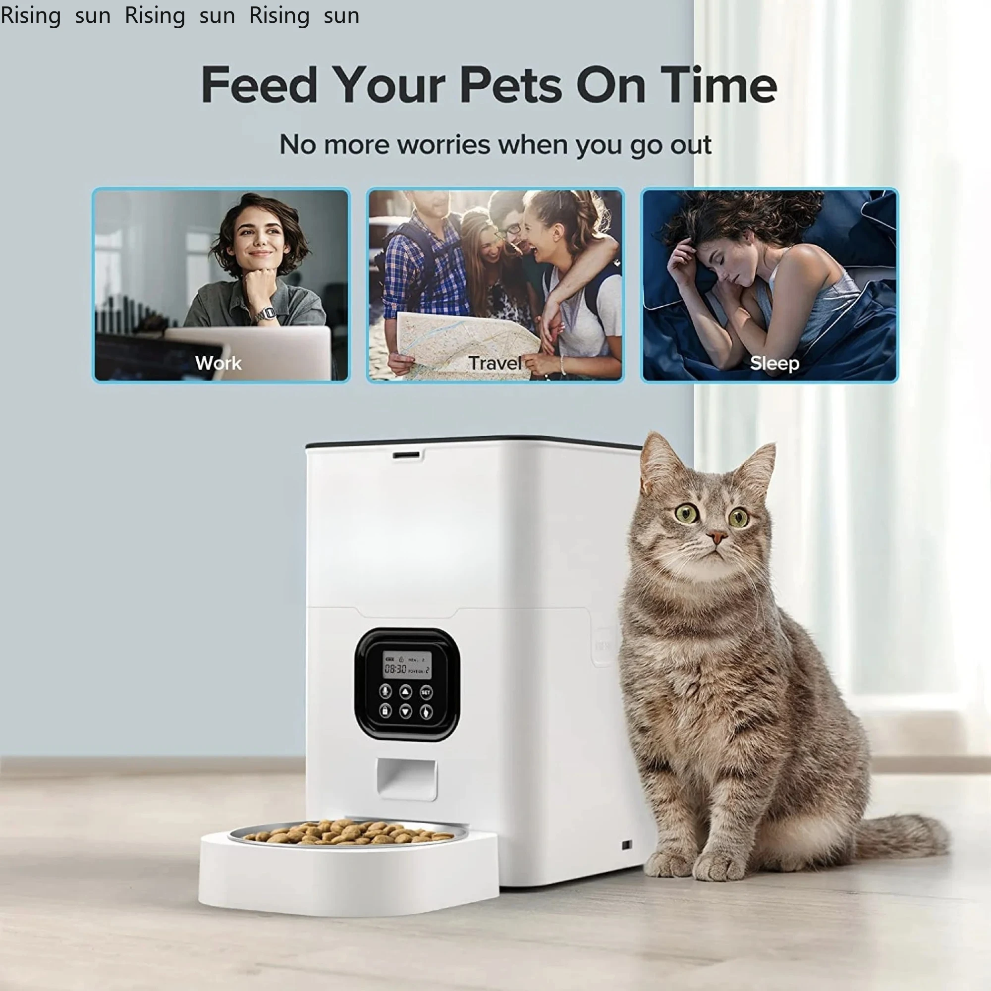 

Smart Wifi Advanced Auto Reminder Timed Automatic Cat Dog Pet Food Dispenser Feeder Phone App Control
