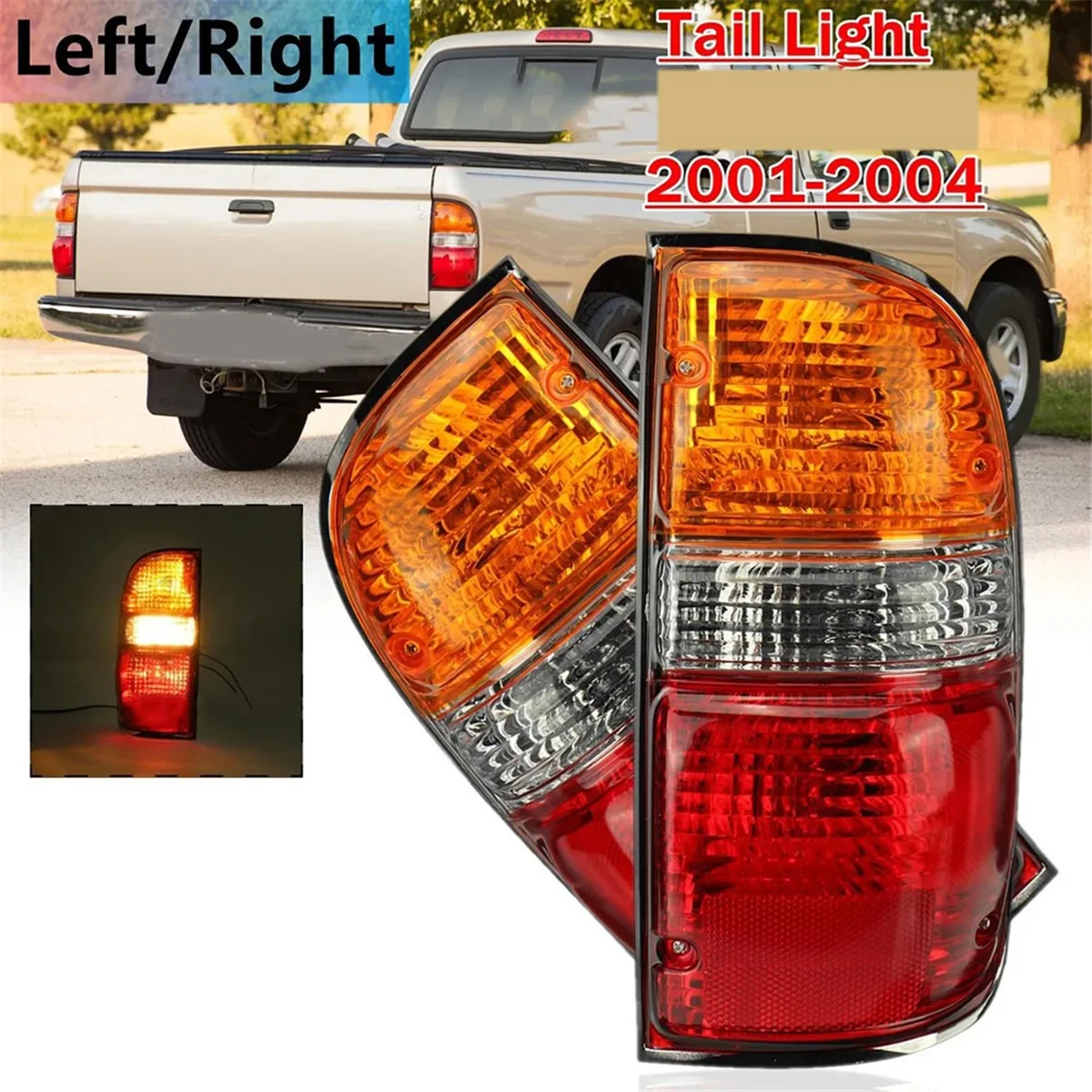لتويوتا تاكوما 2001-2004 لاقط أضواء خلفية مصابيح الفرامل بدون لمبة اليسار