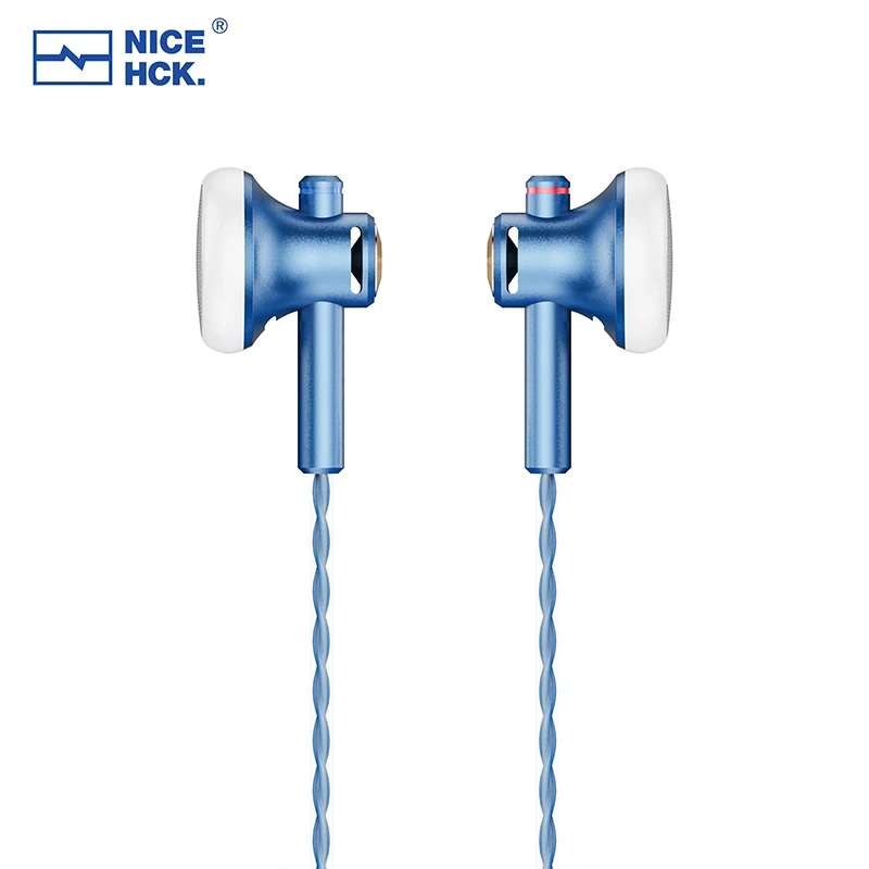 Nicehck Original Small Blue Hat Eb2s Pro Flat Head Headphone Two Hifi Voice Wired High Sound Quality Earbuds