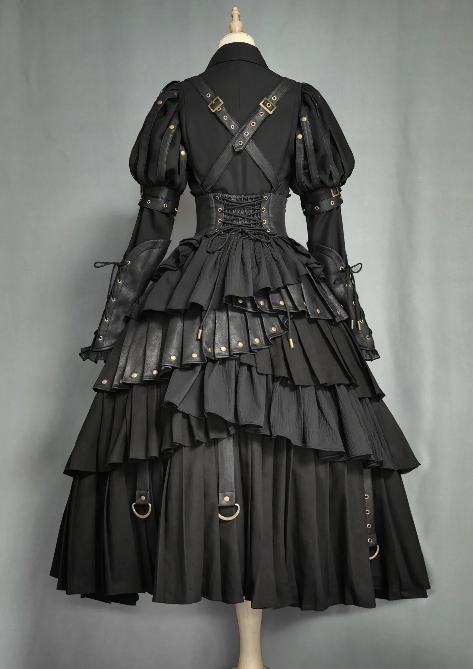 2025 Black Fog Beloved Person- قميص قوطي SK فستان بوستير JSK أسود رائع من Fox Trot