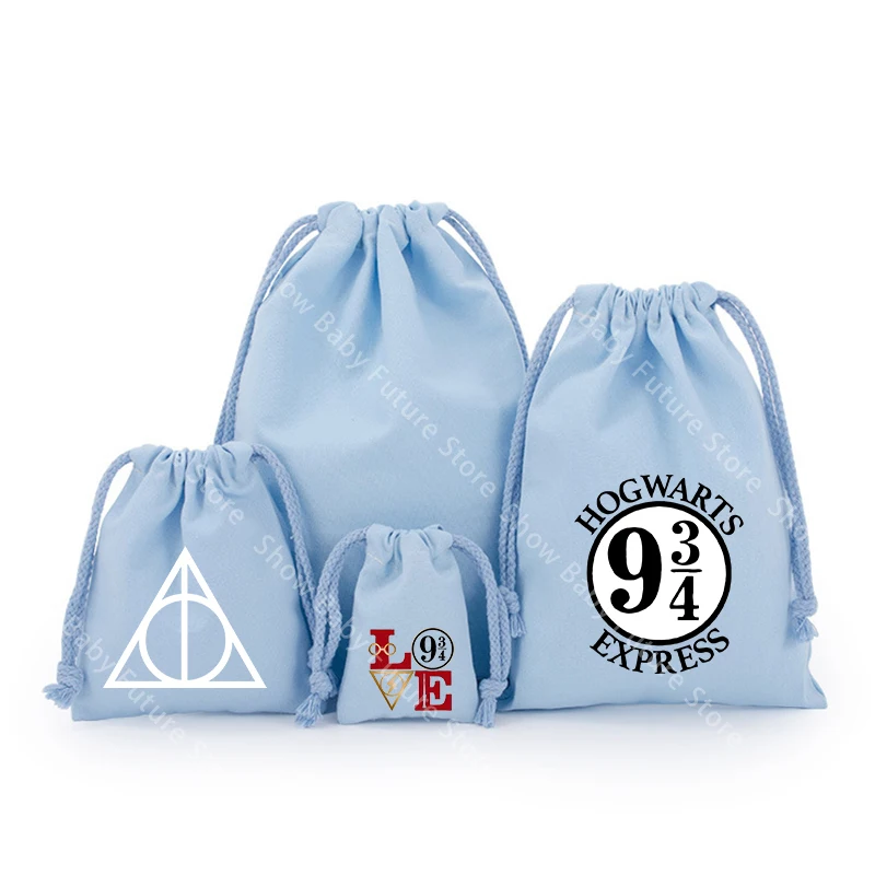 

Cartoon Cute Harrys Potters Drawstring Bag Kawaii Party Candy Package Storage Handbag Girls Boys Portable Key Pouch Gift Bags