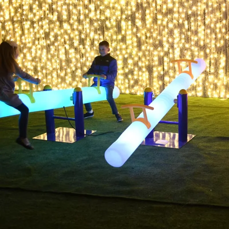 2027 LED Large Teetertotter Funny Waterproof Illuminated Glow Seesaw with Remote Control and Dimmable Feature