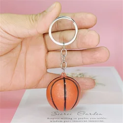 Basketball Keychain Bag Hanging Decor Kids Backpack Pendant Alloy Model Sports Keyrings Child