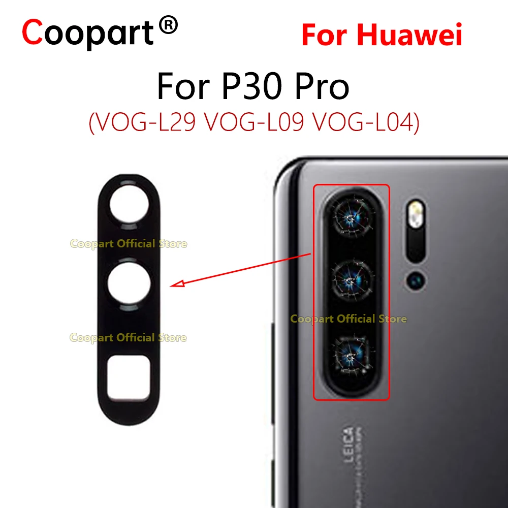 

Стекло объектива задней камеры Coopart для Huawei P30 Pro VOG-L29 VOG-L09 VOG-L04 Замена с клейкой наклейкой