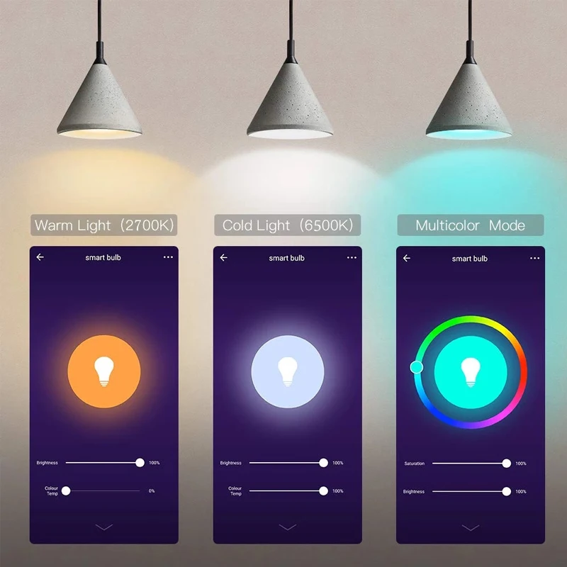 Smart Bulb 9W Wifi Bubble dimmbar LED Licht Sprach steuerung Glühbirne RGB Lampe Smart Life Bulb Unterstützung Alexa Google Home