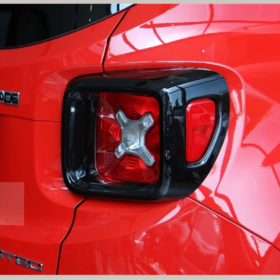 Rear Tail Lights Lid Eyebrows Lamps Eyelids Decoration Frame Cover Trim Fit For Jeep Renegade 2015 - 2020 Exterior Accessories