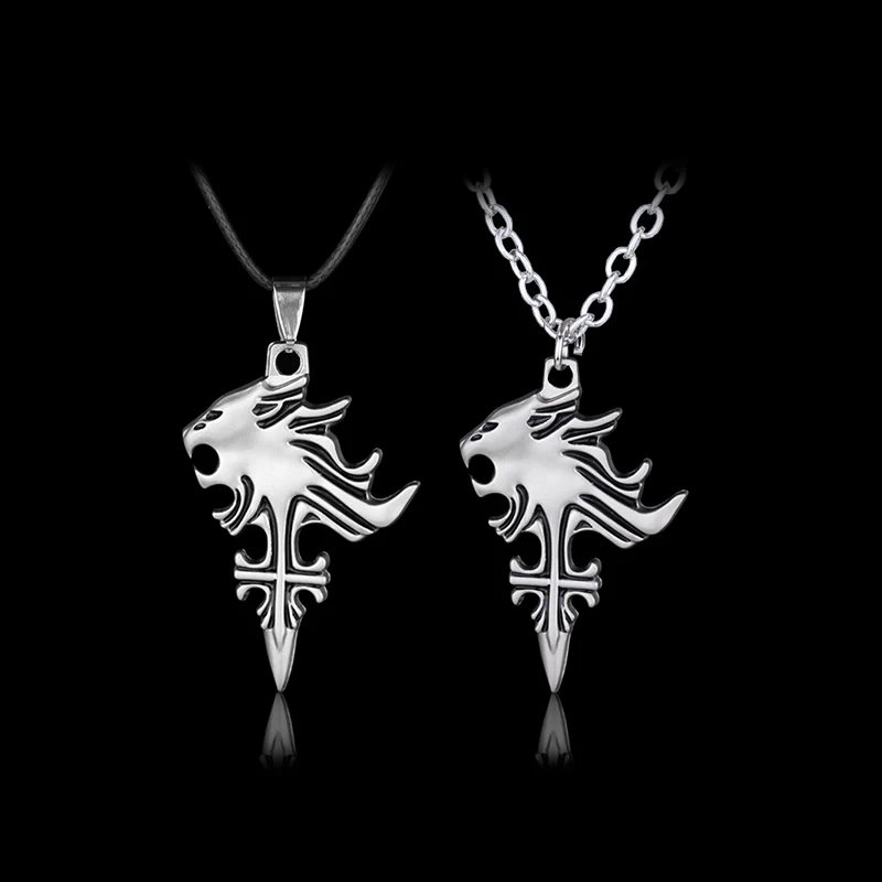 Final Fantasy VIII Necklace Sleeping Lion Heart Griever Squall Leonhart Lion Head Necklaces Pendants Fashion Game Jewelry - view 5