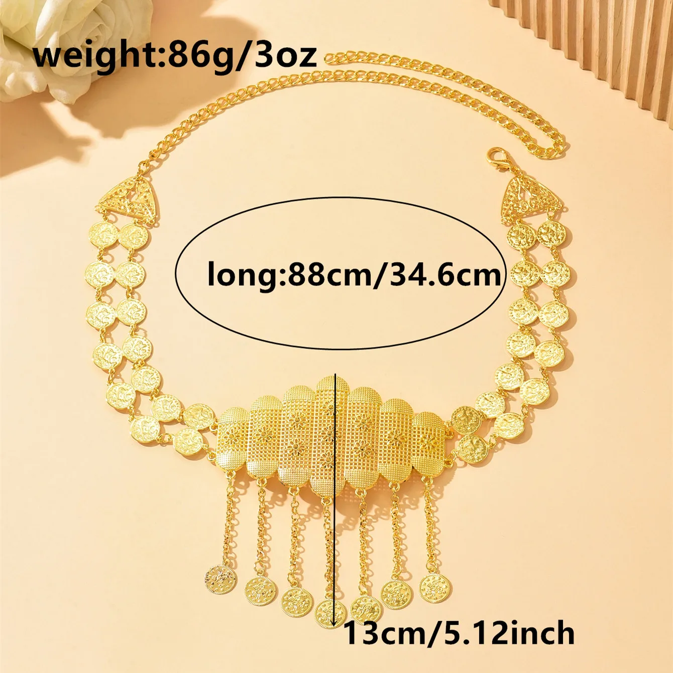 Hollow Design For Dancing And Wearing As A Waist Chain National Style Pendant With Fringed Belt Featuring A image 6