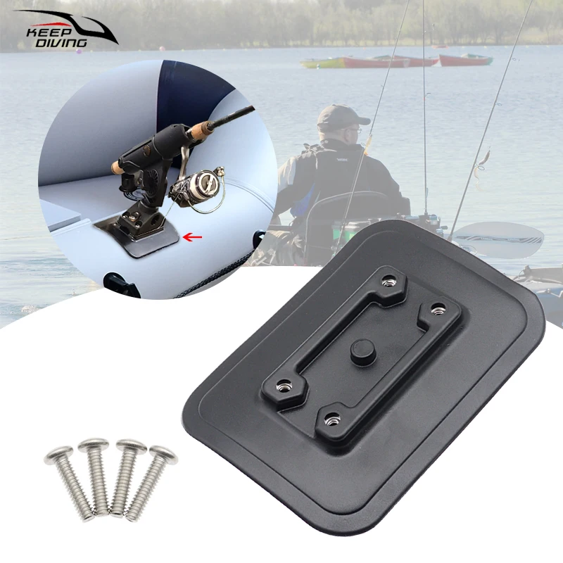 Soporte para caña de pescar para barco inflable, Base fija, almohadilla adhesiva de PVC, accesorio para pesca en barco de goma, accesorio para buscador de peces, 1 Uds.