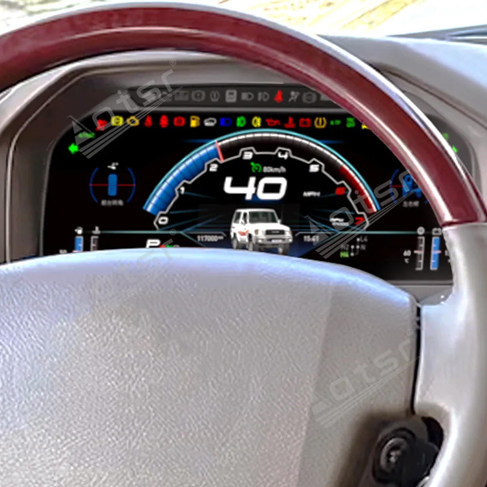 12.3'' Car LCD Digital Dashboard Cluster For Toyota LC 70 71 76 78 79 2007-2024 Speedometer Virtual Instrument Paneel Cockpit