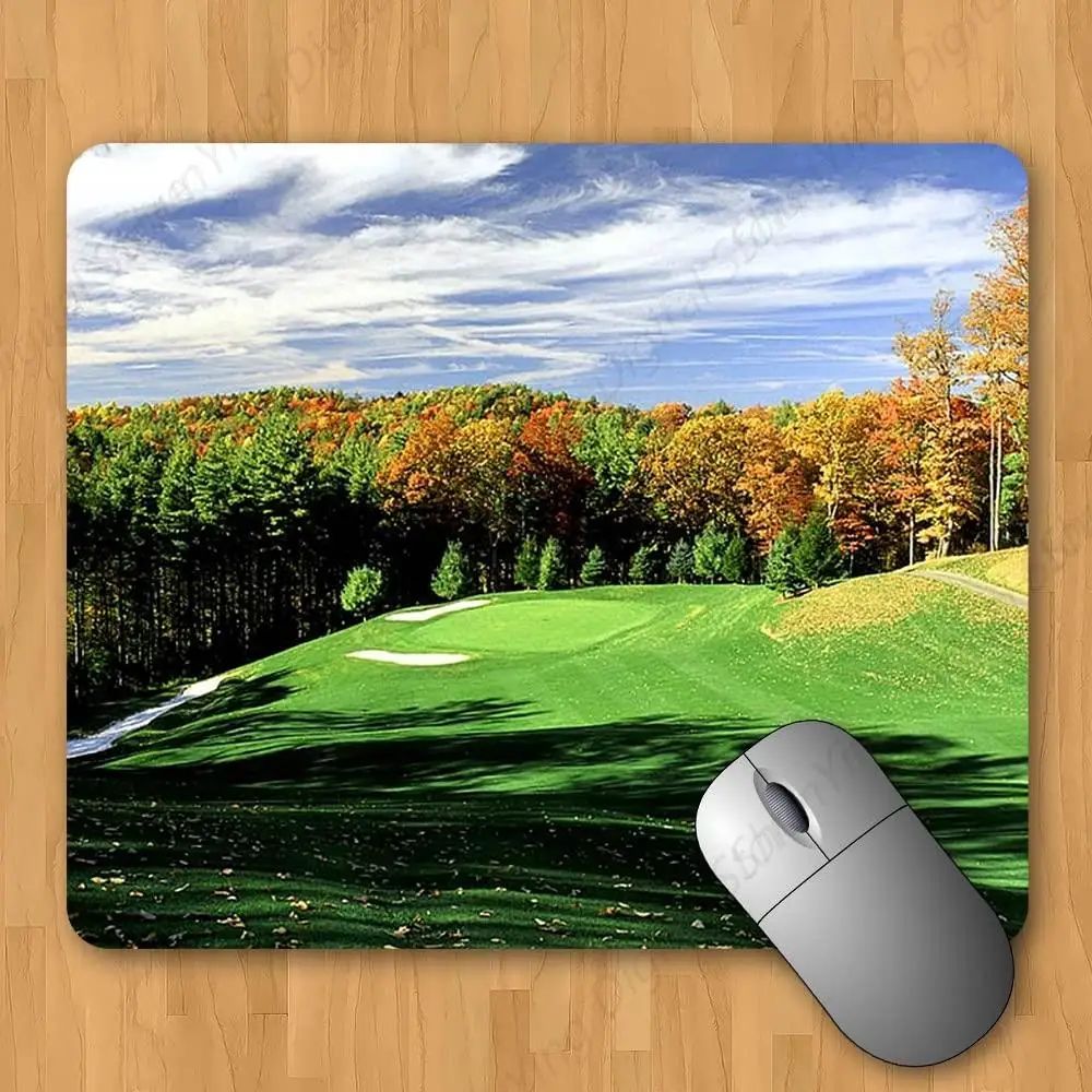 Mouse Pad Anti Slip Rubber Golf Course Green Large Mouse Pad Excellent Gift Creative Computer Desk Decoration 25*30cm