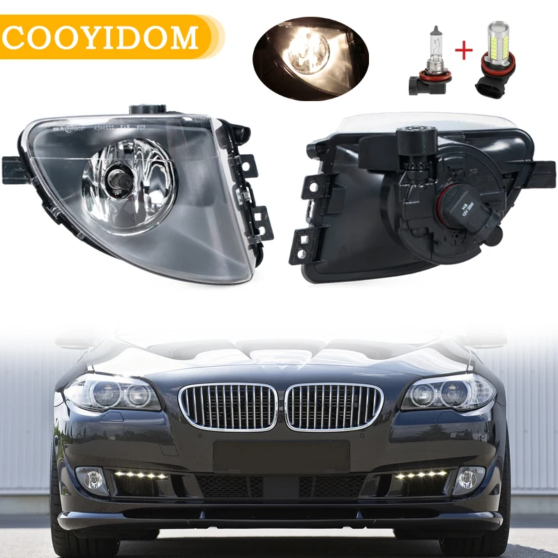 For BMW 5 Series F10 F18 F11 520d 520i 523li 525li 530li 2010-2014 Front Front Bumper Fog Lamp With Halogen Bulbs Car Accessorie