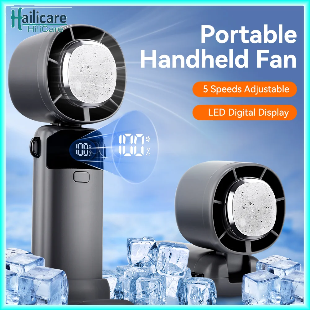 

Портативный ручной вентилятор, аккумулятор 3600 мАч, 5 скоростей, регулируемый складной мини-персональный вентилятор, перезаряжаемый электрический вентилятор для ресниц