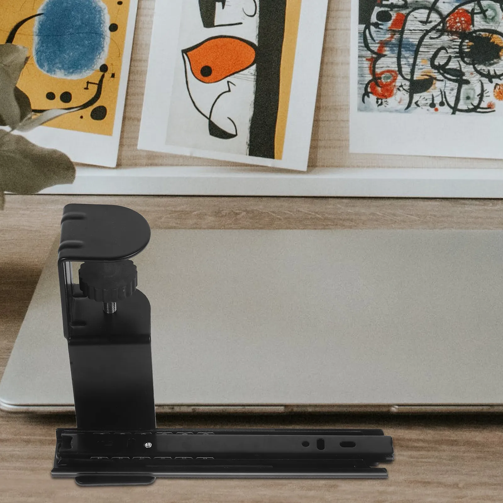 

2Sets Desktop Extension Bracket Adjustable Slide Rail Desk Extender for Keyboard Hand Support Ergonomic Workspace Table