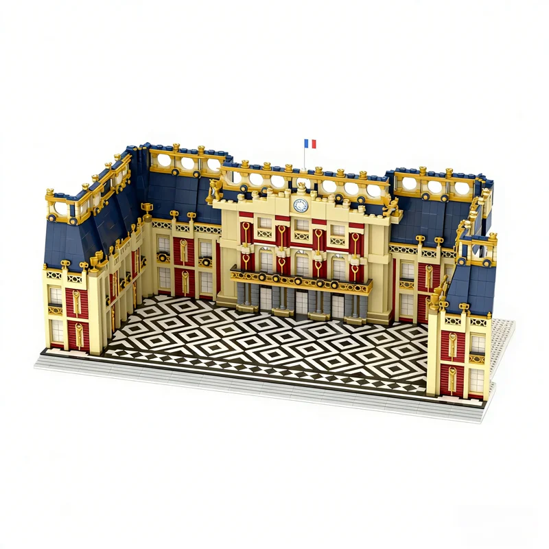 6335 Uds. MOC arquitectura Château de Versalles parte 1 modelo juguetes regalos de navidad bloques de construcción construcción DIY idea creativa