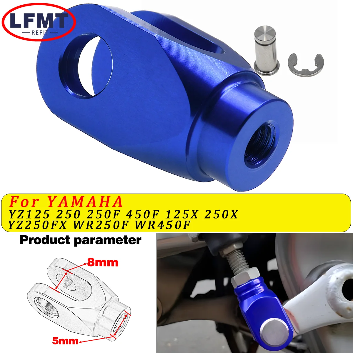 

Motorcycle CNC Rear Brake Clevis For Yamaha YZ125 YZ250 YZ250F YZ450F YZ125X YZ250X YZ250FX WR250F WR450F Suzuki 2003-2020 2021