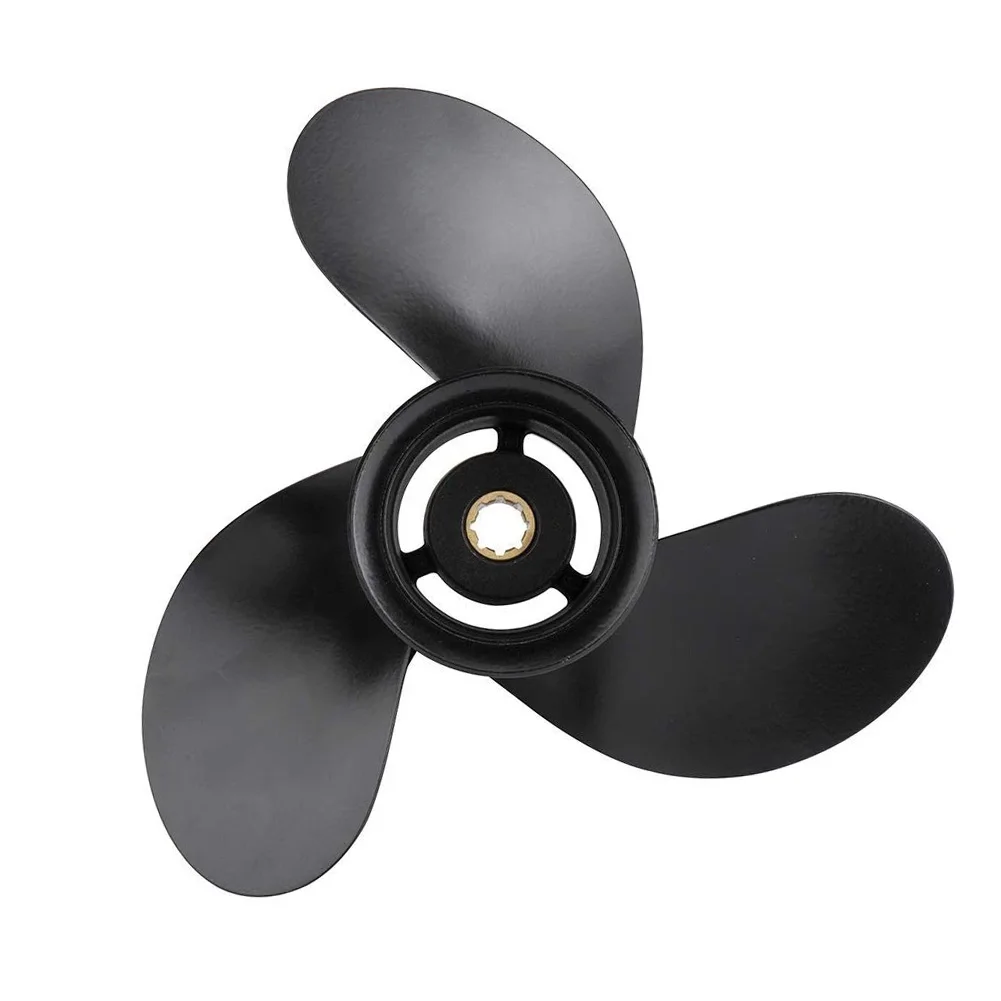 Aluminum Boat Propeller 9x9 3 Blade 8 Spline- 48-828156A12 For Mercury 6-15HP Outboard Motor Right Hand Rotation Repair Tool Set
