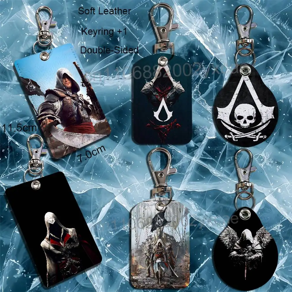 game Black Flag Assassins Cartoon Movie Singer Game Anime Leather Card Holder Can Store Access Control ID Card Subway case