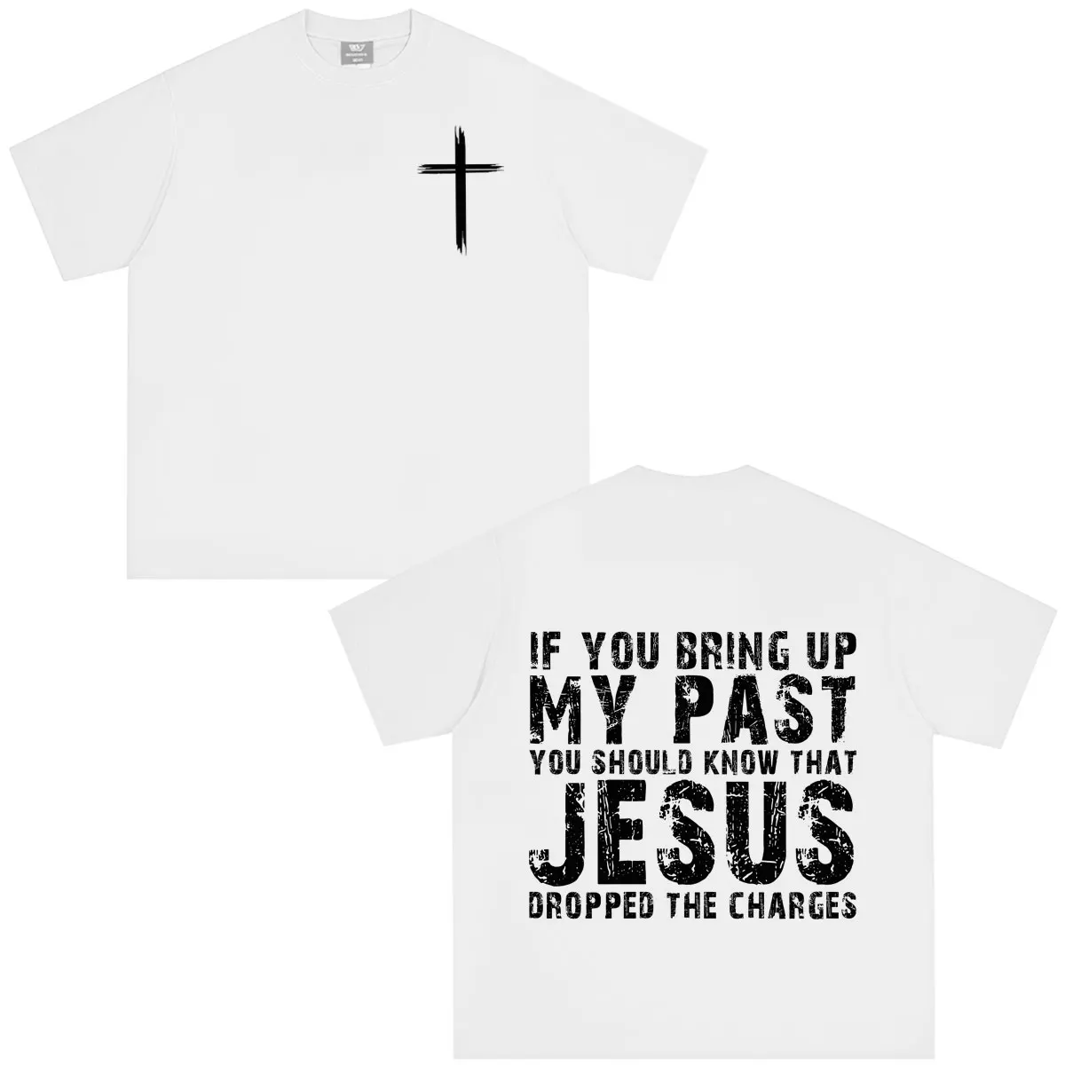 Jesus Dropped The Charges Christian Faith Fashion Print T-shirt Men Women Vintage T Shirt Loose Casual Cotton Oversized T-shirts