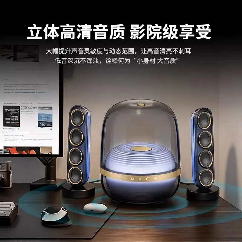 Crystal 8th Generation Bluetooth Speaker Home High Power Subwoofer Desktop Computer