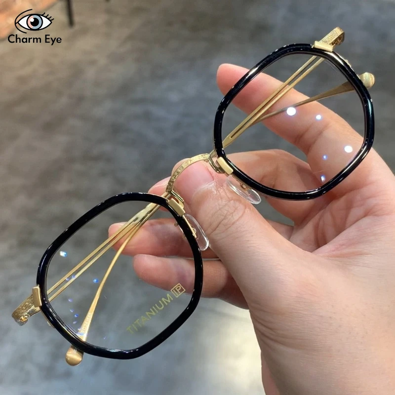 

2025 New Glasses Frame Men Optical Prescription Ultra Light Titanium Women Myopia Reading Anti Blue Light Office Eyeglasses