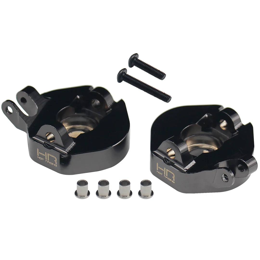 Hot Racing Black Chrome Brass AR44 Steering Knuckles (steering blocks) For Axial SCX10 II  AR44 axles