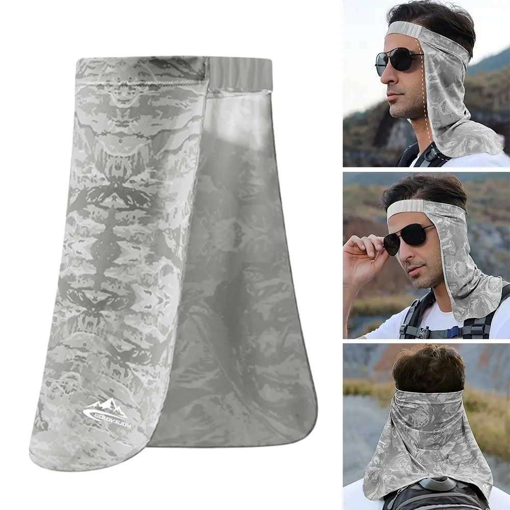 

Practical UV Protection Summer Neck Drape Sun Protective Elastic Neck Cover Head-mounted Breathable Sunscreen Hat Curtain