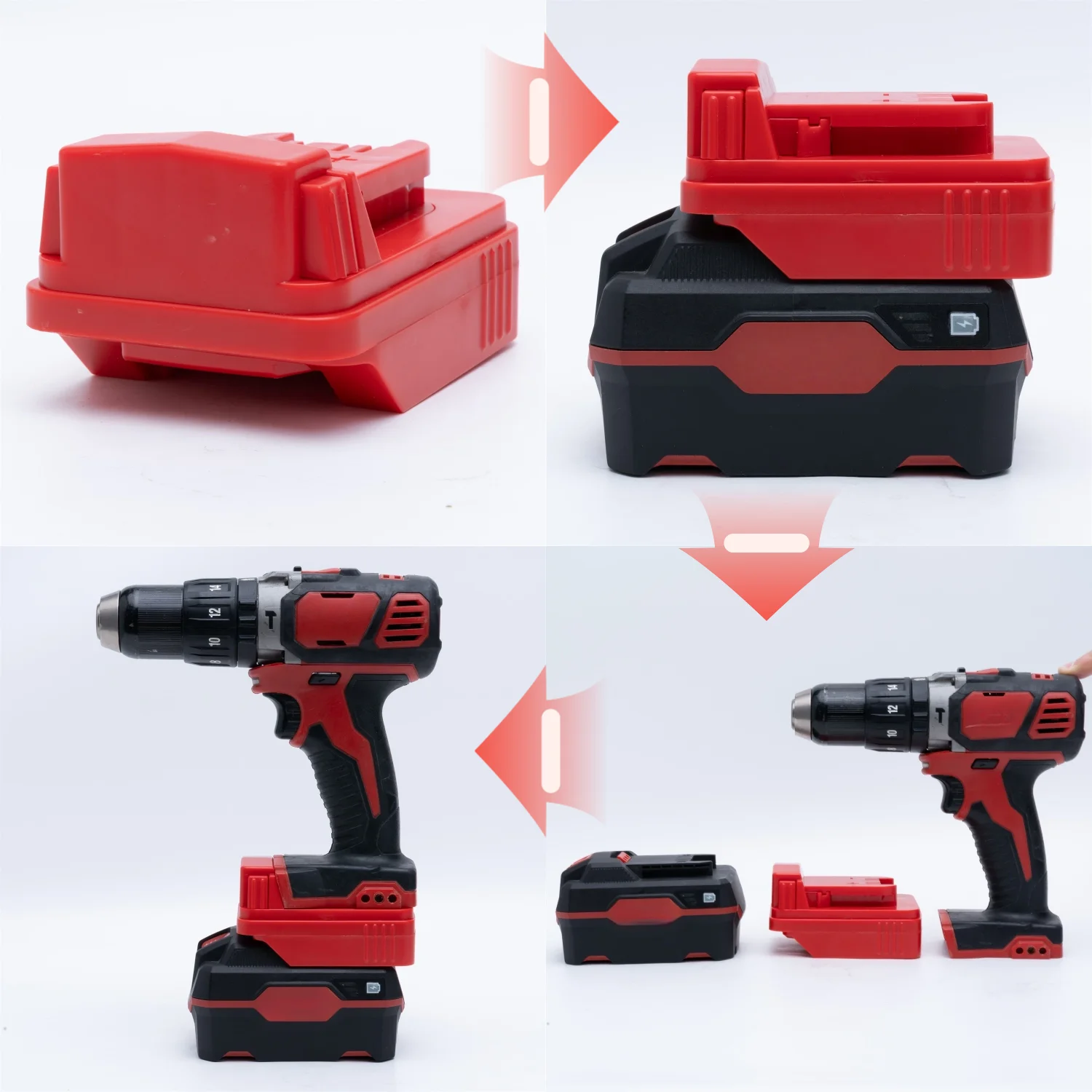 Battery Adapter/Converter for Lidl Parkside X20V TEAM Series Battery To Milwaukee 18V Cordless Power Tools(Only Adapter) - view 3