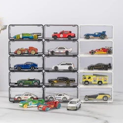 1/64 Diecast Model Car Display Box  Mini Transparent ABS Plastic Collectable Kid Toys Birthday Gift (Without Cars)