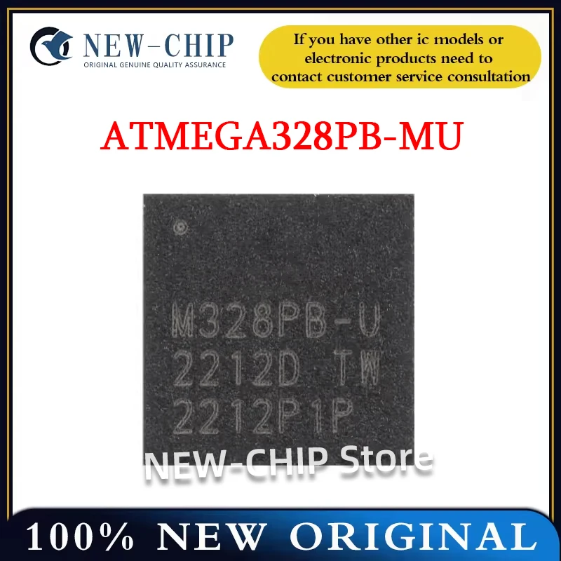 2PCS-50PCS/LOT  ATMEGA328PB-MU  QFN-32 8-bit AVR microcontroller chip   New Original  ATMEGA328