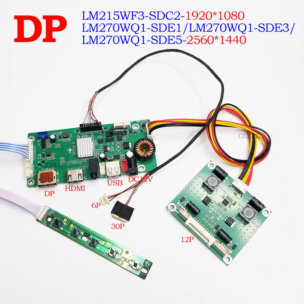 For iMac A1312 LM270WQ1-SDE3 Screen Driver Board DIY Monitor Control Motherboard 2560*1440 2K DP HDMI USB Audio 36Pin EDP LCD