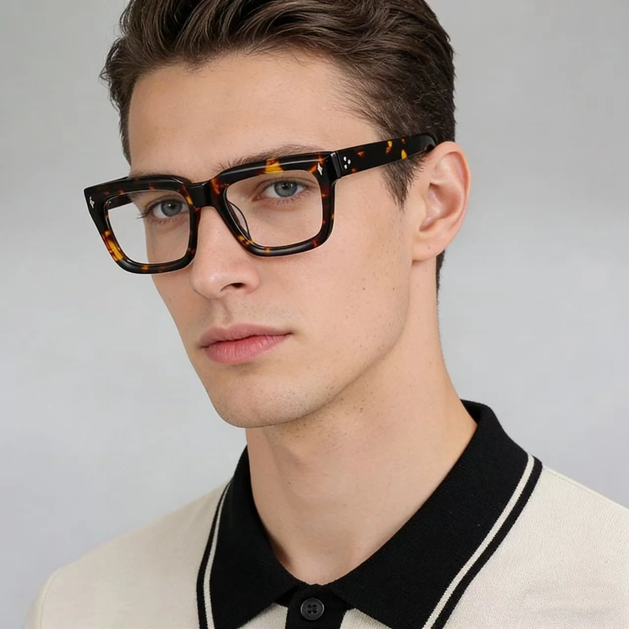 

Y.BBY-X Vintage Handmade Acetate Reading Glasses Men and Women Hand Made Prescription Anti Blue Light Glasses Myopia Eyewear