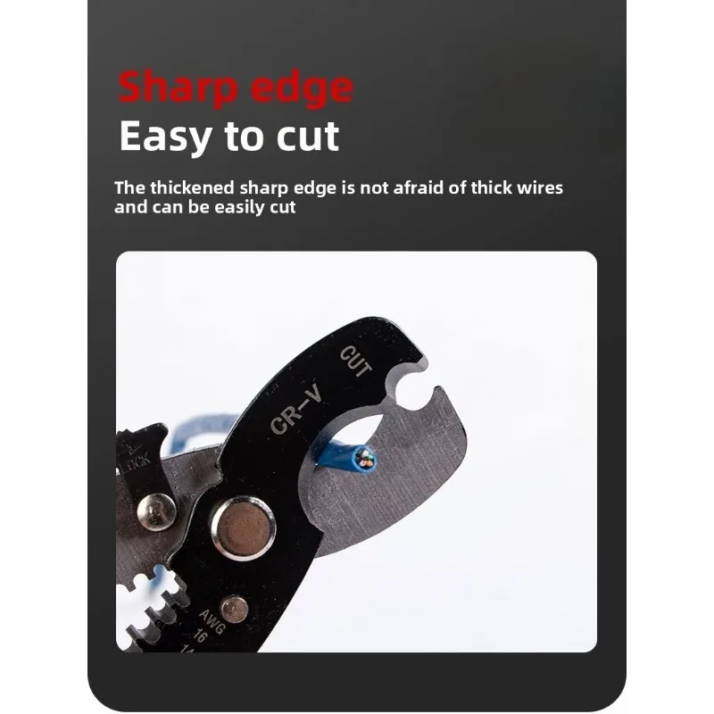 All-in-one Wire Stripper for Electricians Mechanics Wire Stripper Tool Cable Stripper Auto Cutter Crimper 8-inch Hot Selling view 3
